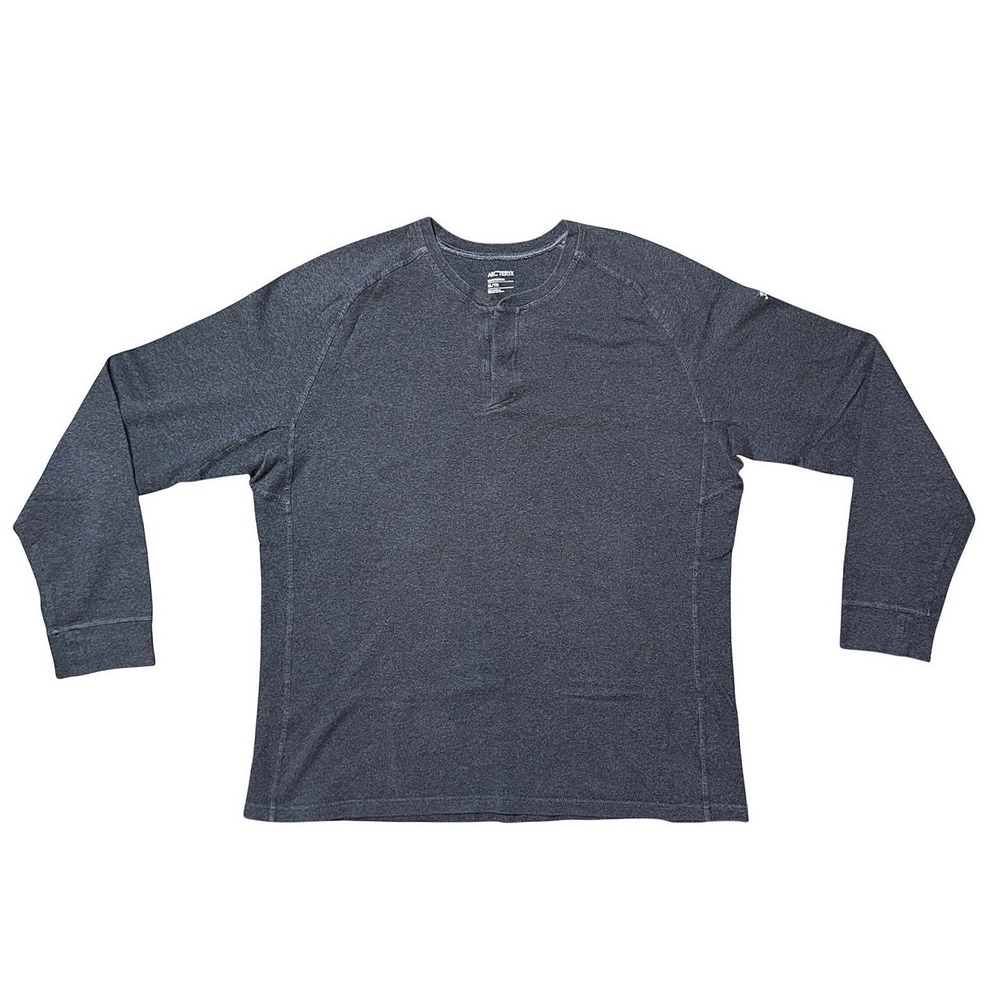 Arcteryx Sirrus LS Henley Mens XL Gray Long Sleeve Shirt 20765 Heathered Outdoor